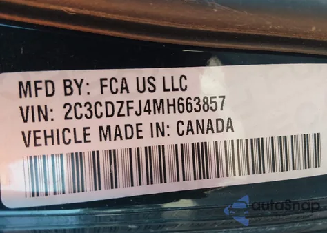2021 Dodge Challenger R/T Scat Pack from USA, damaged, VIN 2C3CDZFJ4MH663857